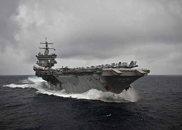 The aircraft carrier USS Enterprise (CVN 65) is underway as part of Enterprise Carrier Strike Group.